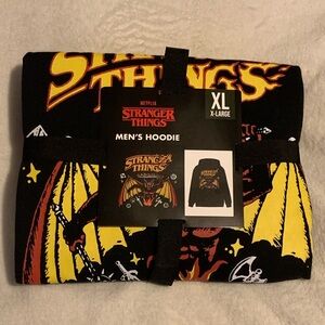 Stranger Things Black XL Hooded Sweatshirt
